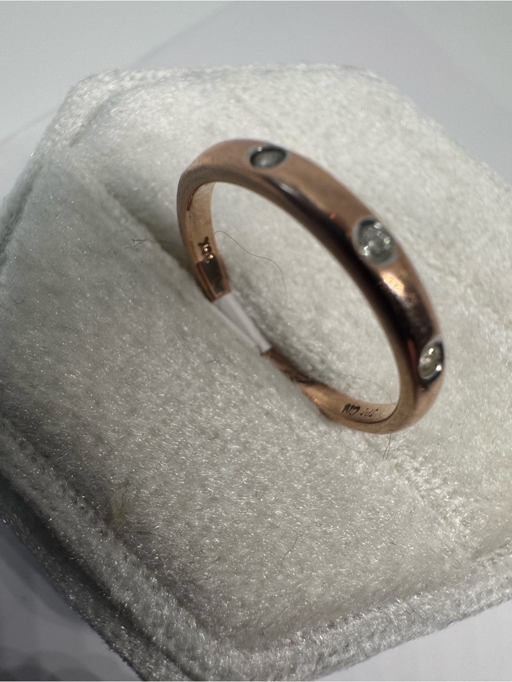 Vintage 10K 417 Solid Rose Gold Diamond Ring | Natural Diamond | Size 6 - Picture 6 of 15